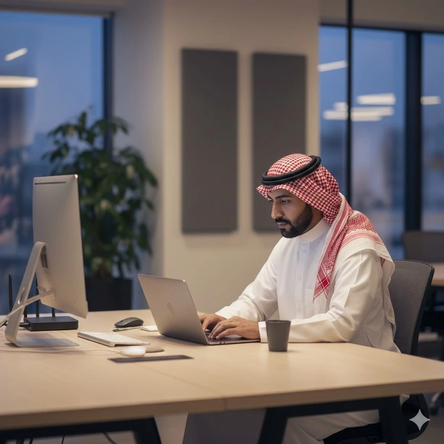 Productive Saudi workspace