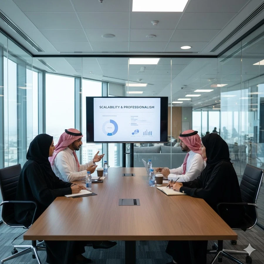Saudi office meeting